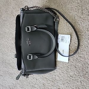 Coach F28977 Leather Mini Sage Grey Purse